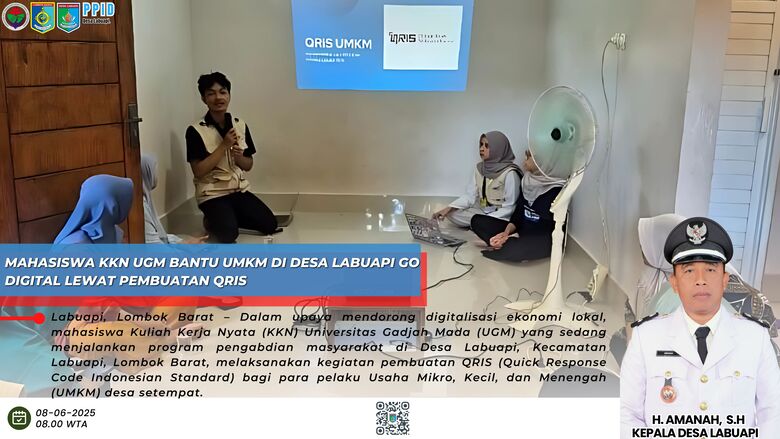 Mahasiswa KKN UGM Bantu UMKM di Desa Labuapi Go Digital Lewat Pembuatan QRIS
