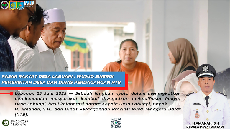 Pasar Rakyat Desa Labuapi : Wujud Sinergi Pemerintah Desa Labuapi dan Dinas Perdagangan NTB