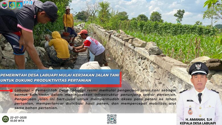 Pemerintah Desa Labuapi Mulai Kerjakan Jalan Tani Di RT.09 untuk Dukung Produktivitas Pertanian