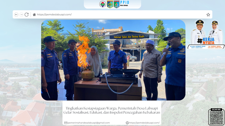 Tingkatkan Kesiapsiagaan Warga, Pemerintah Desa Labuapi Gelar Sosialisasi, Edukasi, dan Inspeksi Pencegahan Kebakaran