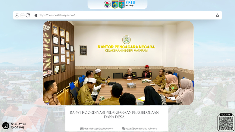 RAPAT KOORDINASI PENGELOLAAN DANA DESA, PEMERINTAH DESA LABUAPI TINDAK LANJUTI MOU DENGAN KEJAKSAAN NEGERI MATARAM