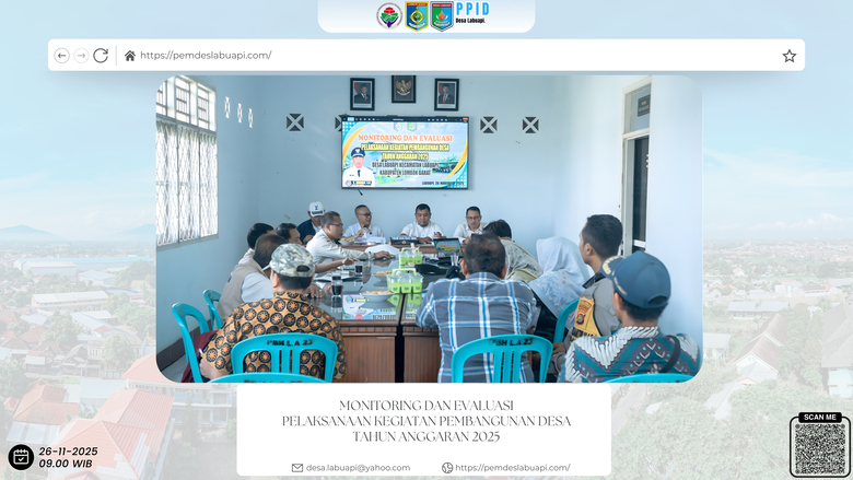 Monitoring dan Evaluasi Pelaksanaan Pembangunan Desa Labuapi Tahun Anggaran 2025