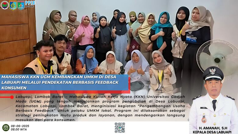 Mahasiswa KKN UGM Kembangkan UMKM di Desa Labuapi Melalui Pendekatan Berbasis Feedback Konsumen