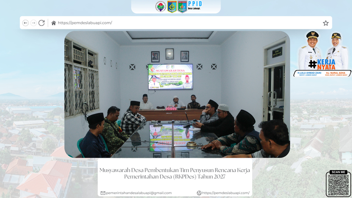 Musyawarah Desa Pembentukan Tim Penyusun Rencana Kerja Pemerintahan Desa (RKPDes) Tahun 2027