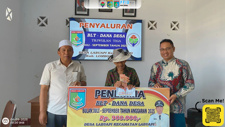 Penyaluran BLT-DD Triwulan III Tahun 2025 Desa Labuapi