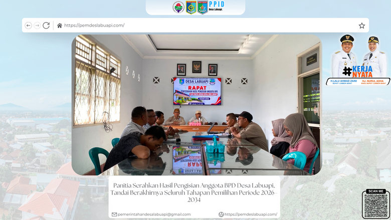 Panitia Serahkan Hasil Pengisian Anggota BPD Desa Labuapi, Tandai Berakhirnya Seluruh Tahapan Pemilihan Periode 2026–2034