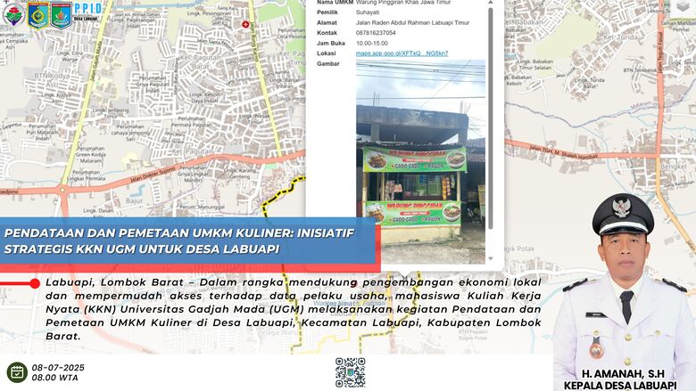 Pendataan dan Pemetaan UMKM Kuliner: Inisiatif Strategis KKN UGM untuk Desa Labuapi