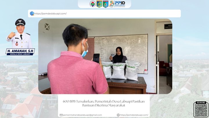 600 BPB Beras Tersalurkan kepada Masyarakat Desa Labuapi
