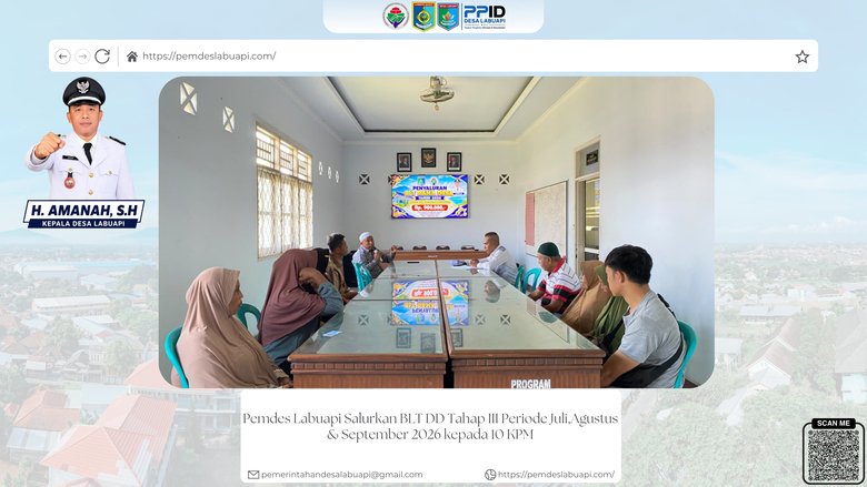 Pemdes Labuapi Salurkan BLT DD Tahap III Periode Juli,Agustus & September 2026 kepada 10 KPM