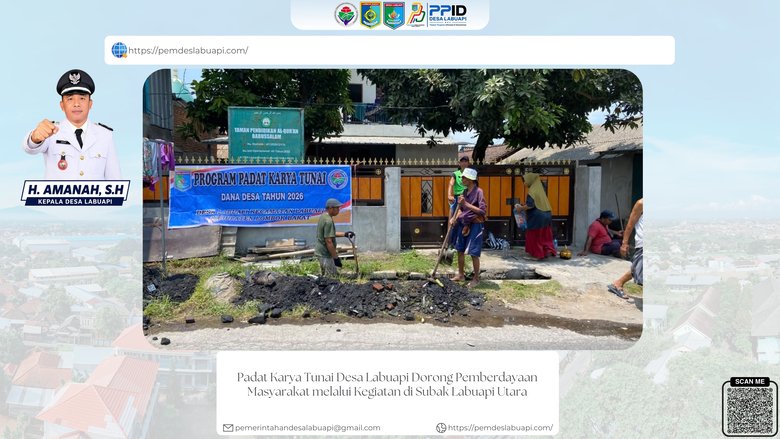 Padat Karya Tunai Desa Labuapi Dorong Pemberdayaan Masyarakat melalui Kegiatan di Subak Labuapi Utara