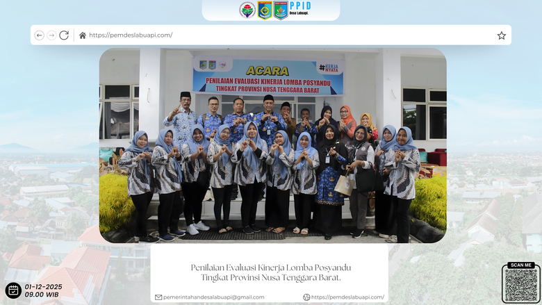 Desa Labuapi Kembali Menjadi Pusat Perhatian Setelah Menjadi Juara 1 Lomba Posyandu 6 SPM Tingkat Kabupaten, Dan Siap Lanjut Ke Tingkat Provinsi.